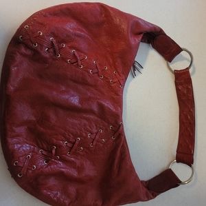 NEW Junior Drake Red Leather Clutch Purse